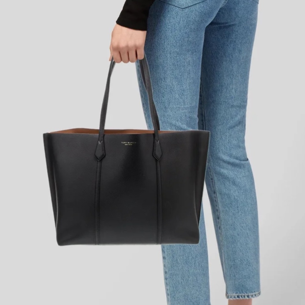 Tory Burch Logo Leather Tote